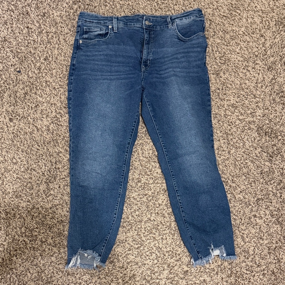 Time and Tru Dark Blue Ankle Jeans